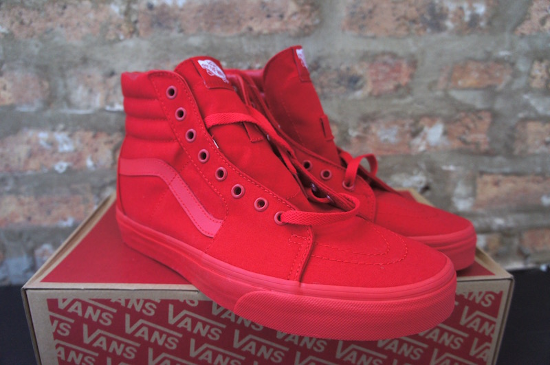 Vans SK8 Mono Red Skate Shoes Soleracks