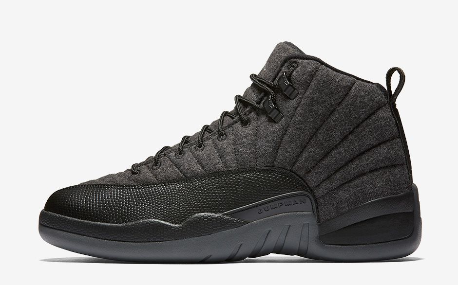 grey and black jordan 12