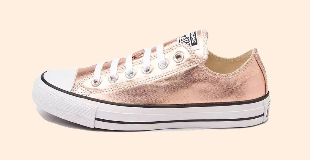 converse metallic rosa