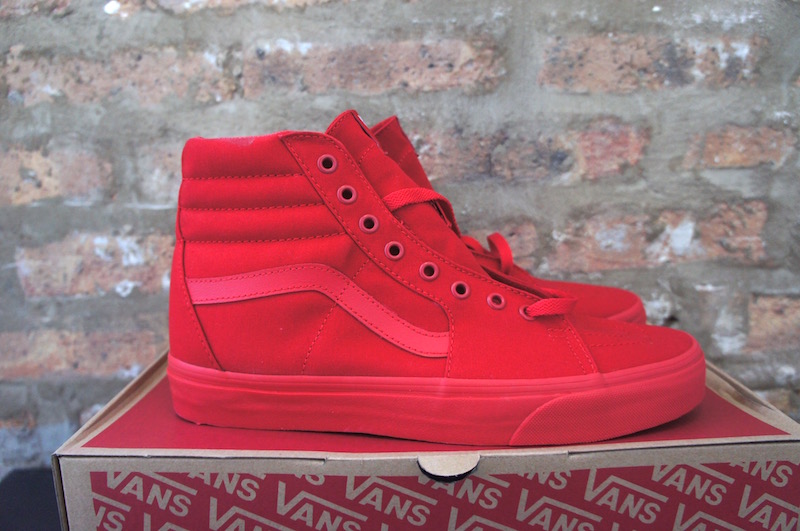 vans sk8 hi mono red