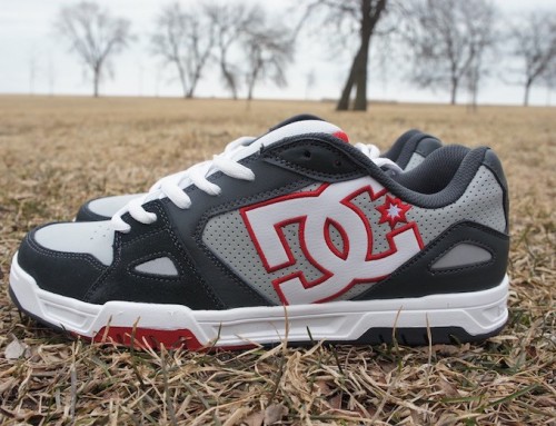 DC Shoes Caliber Skate Gray Red Sale