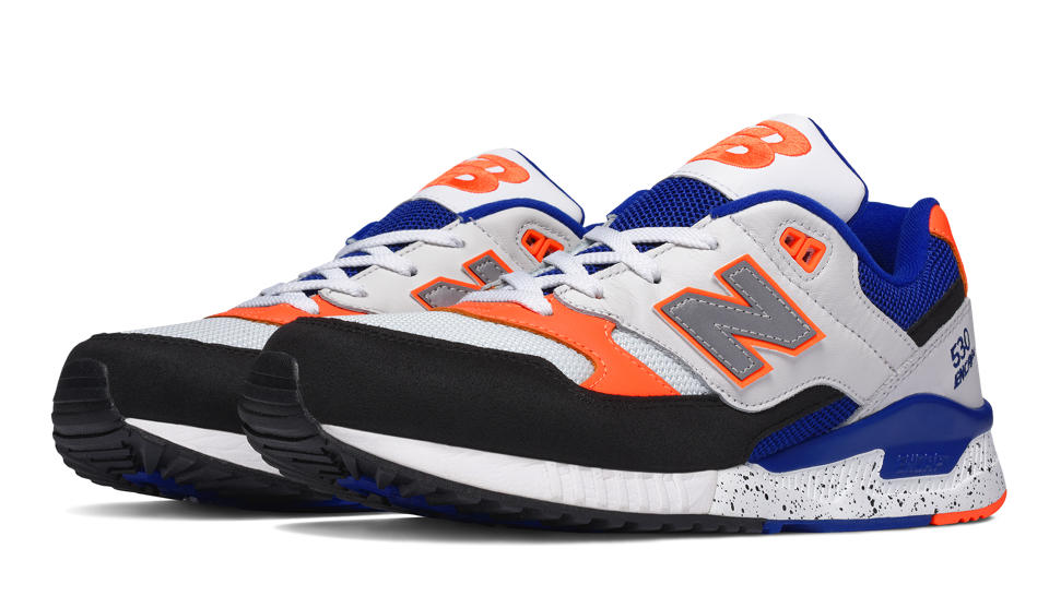 new balance 530 white blue orange