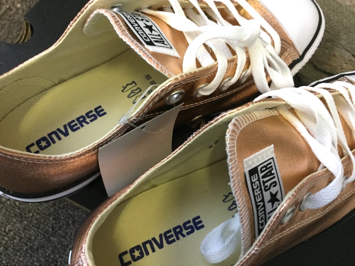 converse all star metallic rose gold