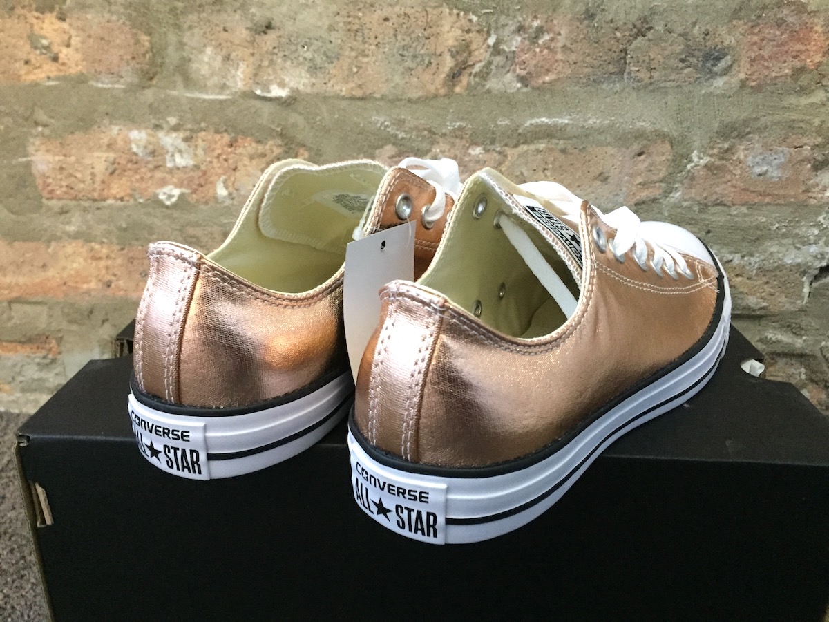 converse all star metallic rose gold