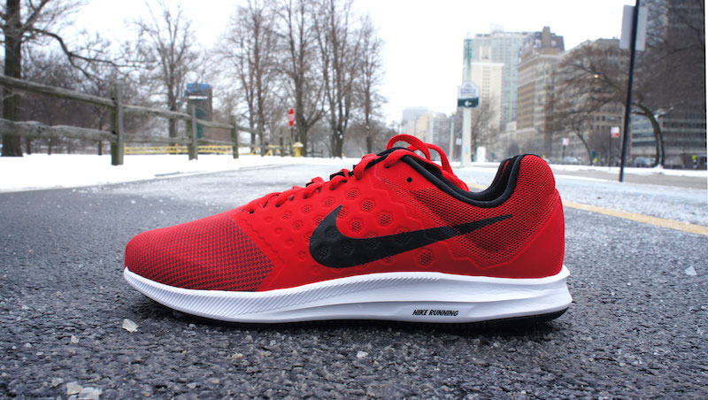 red nike running shoes