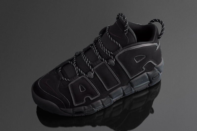 air more uptempo black reflective