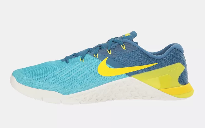 Nike Metcon 3 review side main blue yellow