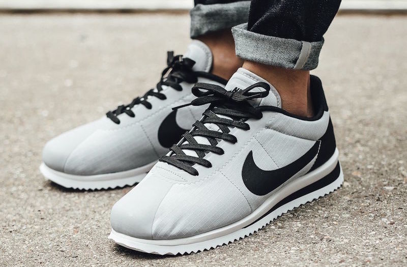 nike cortez gray and black