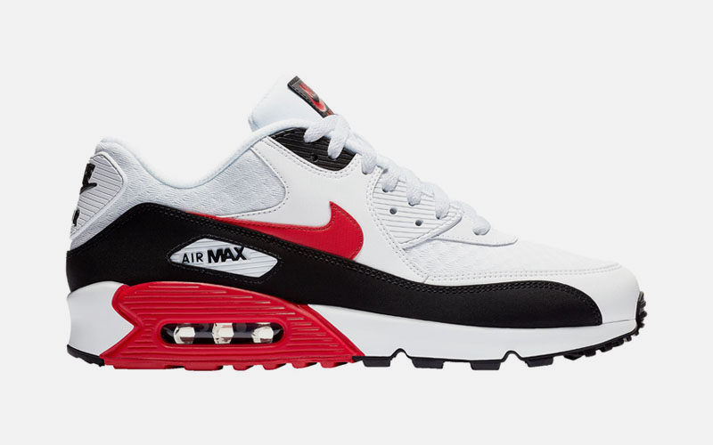 air max 90 white university red