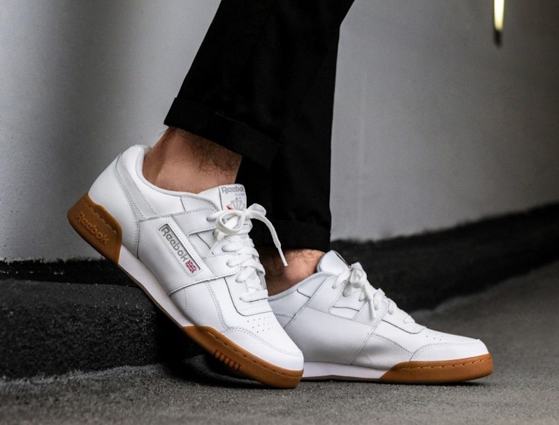 reebok workout white gum sole