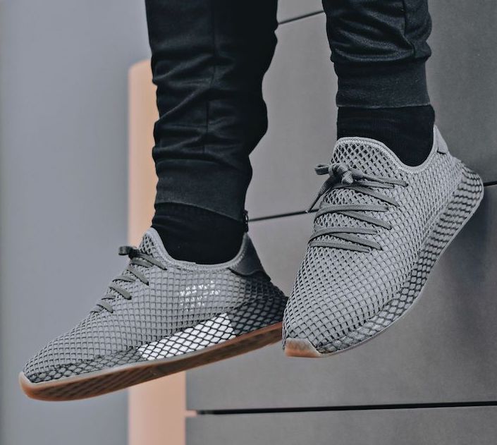 New ADIDAS Originals Deerupt Runner Sneaker Mens Triple Gray | Soleracks