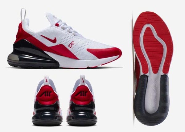 nike 270 white university red