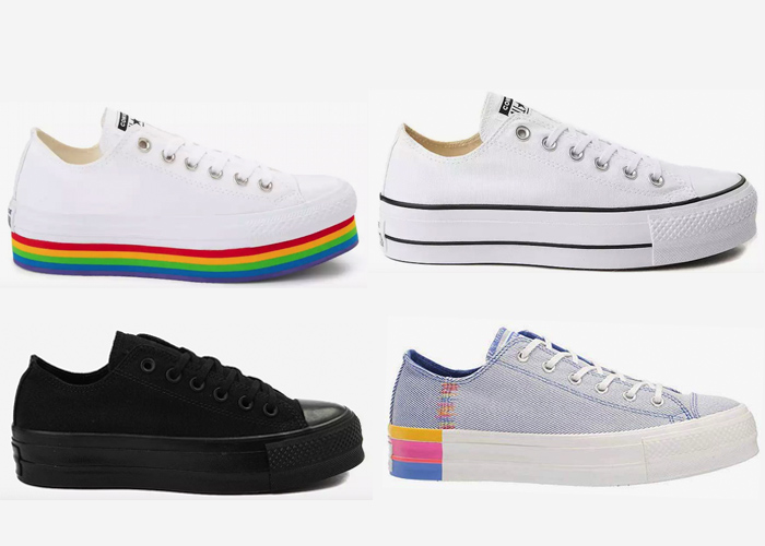 rainbow converse platform