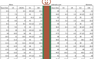 Gucci Shoe Size Chart Mens