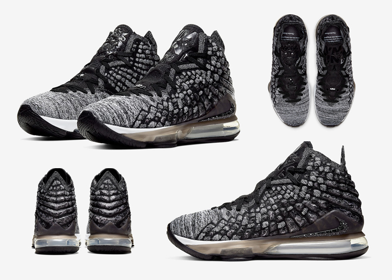 lebron 17 low black white