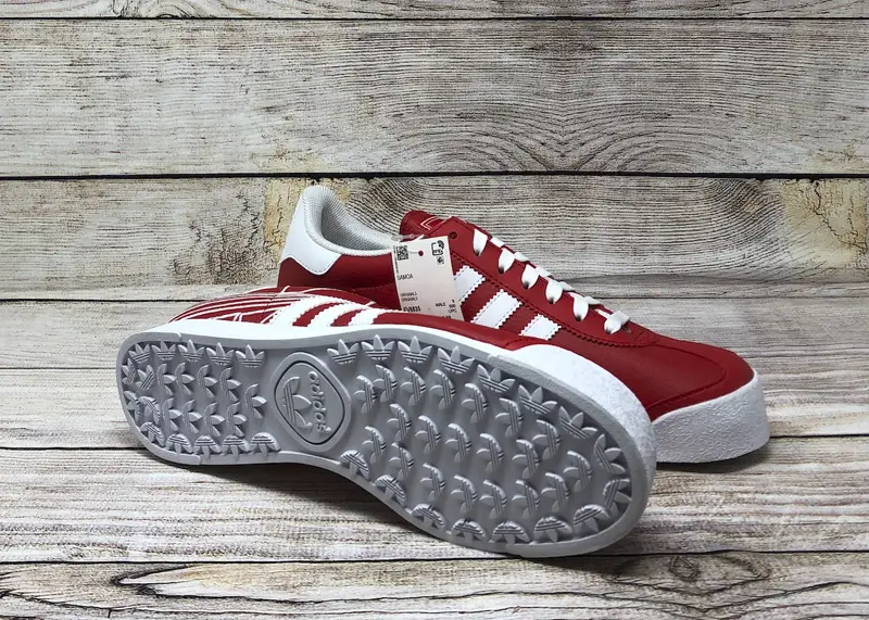adidas Samoa trefoil red white sole