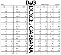 Dolce & Gabbana Shoes Size Chart Conversion - Soleracks