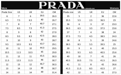 prada sizing shoes