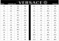 Versace Shoes Size Chart Men's & Women's - Soleracks