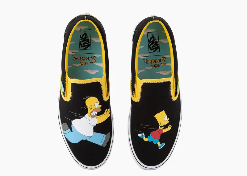 Homer and Bart Slip On Shoes Vans Simpsons