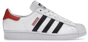 adidas Superstar white black red