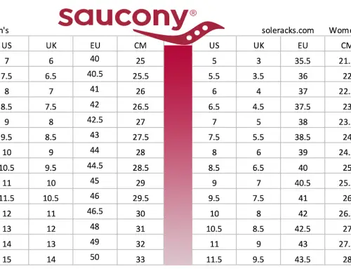 Saucony Shoes Size Chart