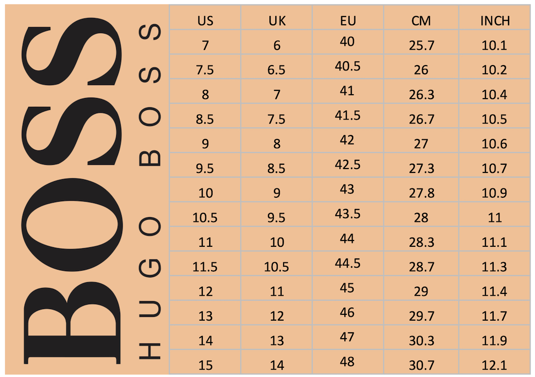 shoe size conversion men