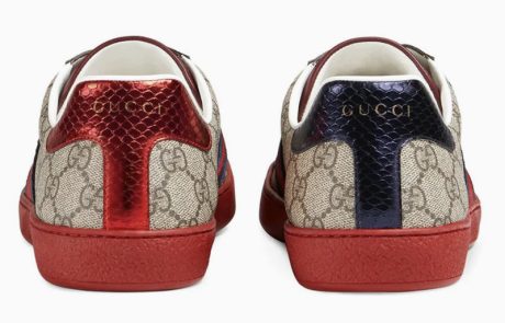 Gucci Snakeskin heel sneaker