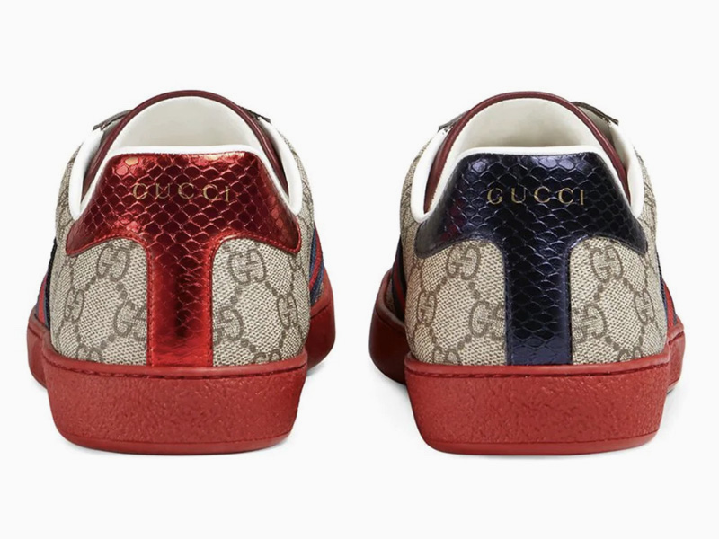 Gucci Snakeskin heel sneaker