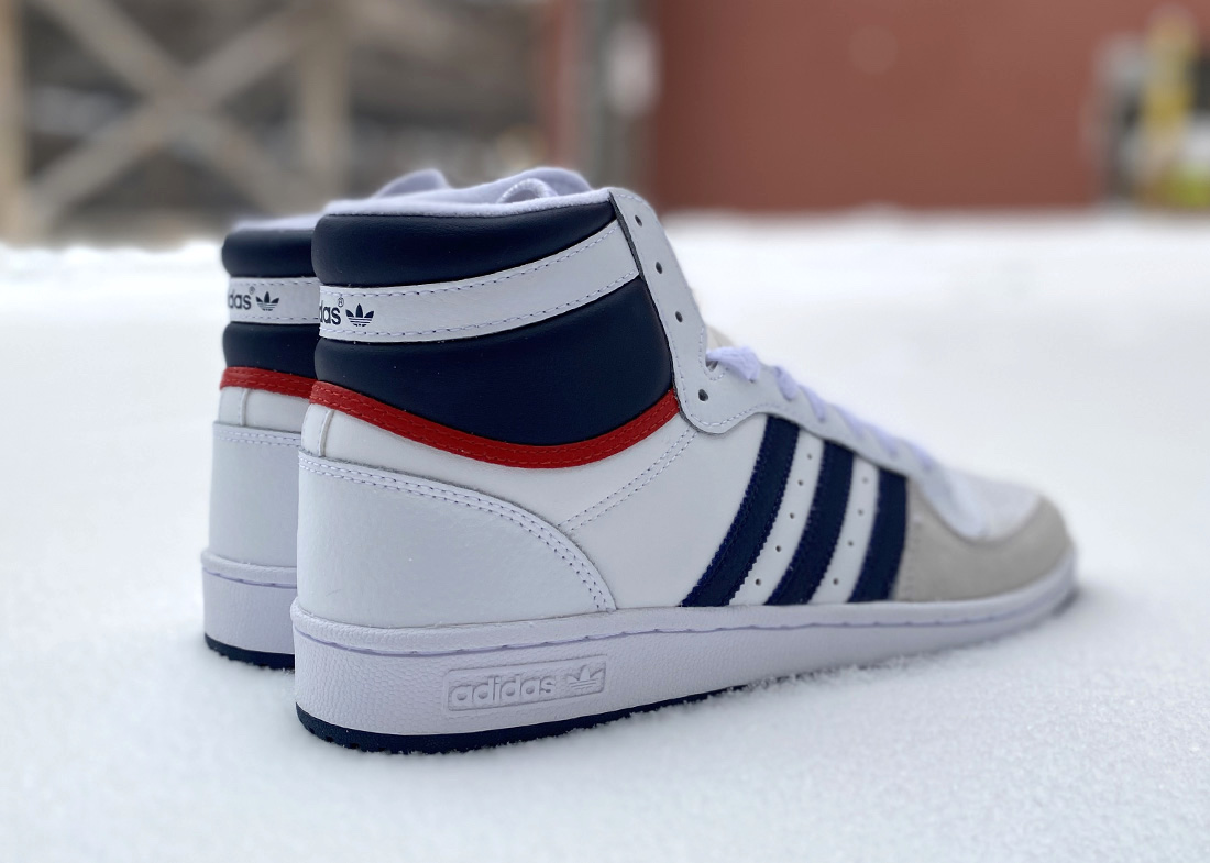 adidas Top Ten Hi white blue red back