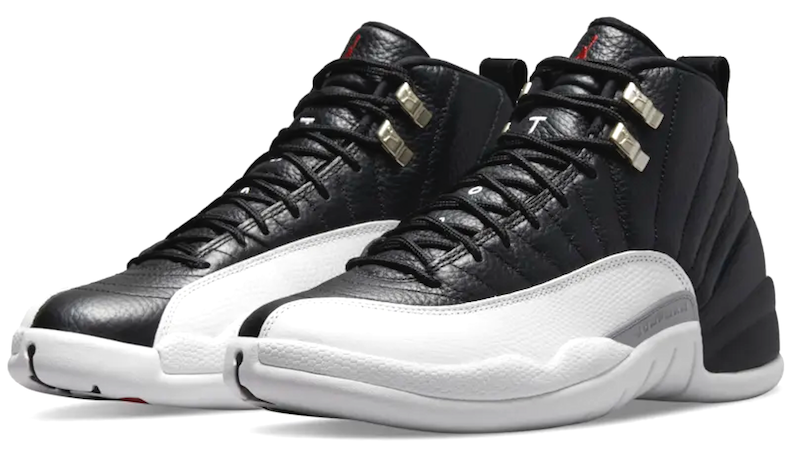 Air Jordan 12 Playoffs black white 2022