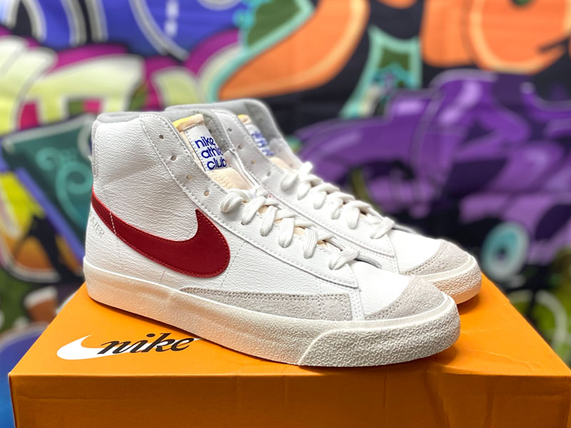 Nike Blazer Mid 77 white gym red smoke grey DH7694 1001