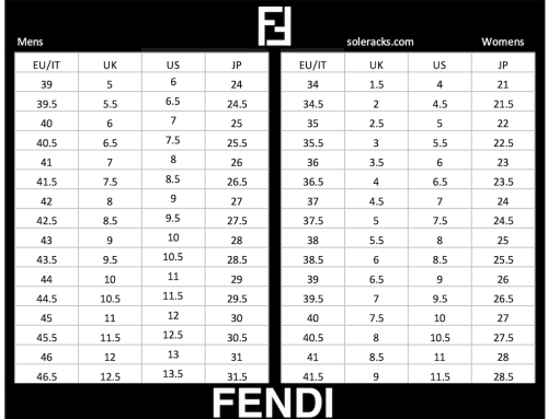 Shoes Size Chart Conversion- Men's Women's - Soleracks