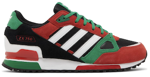 adidas zx 750 black green red