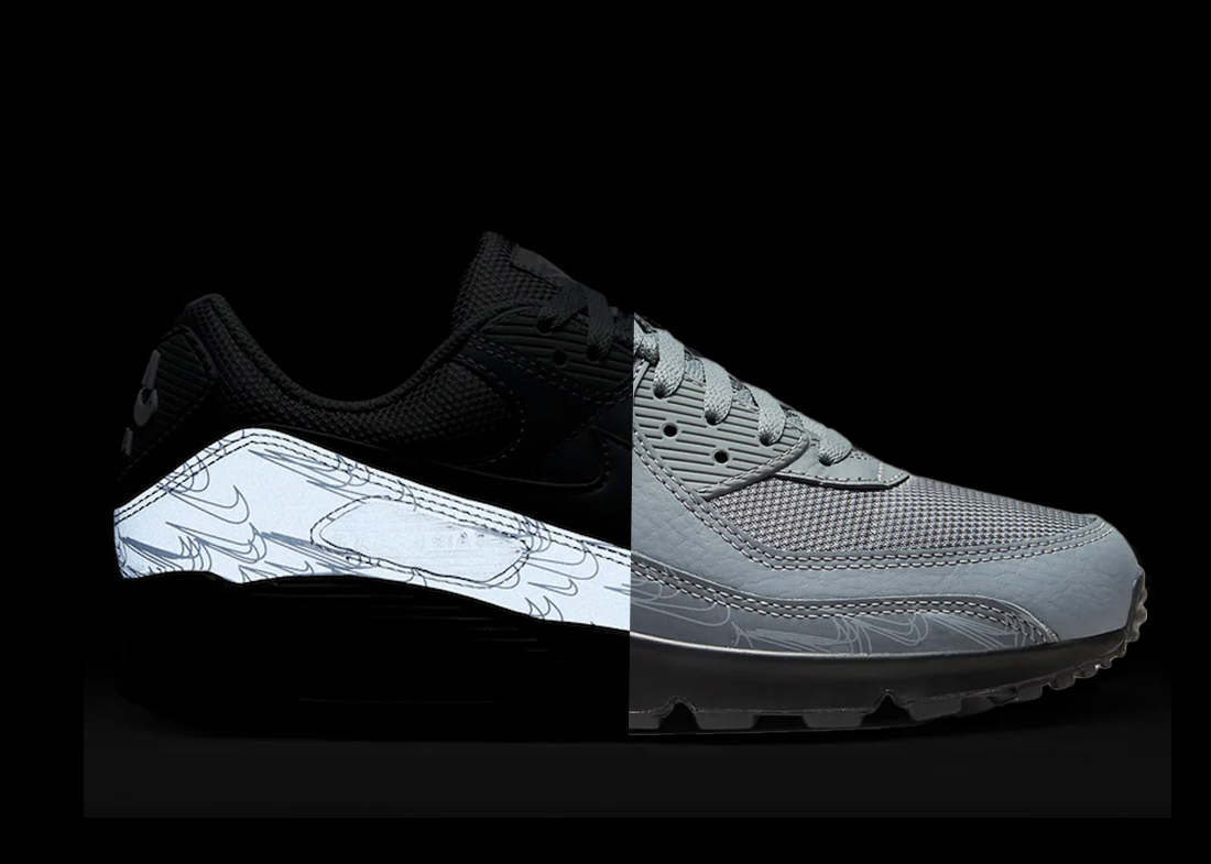 Nike Air Max 90 Gray reflectiveD Z4504 002 copy