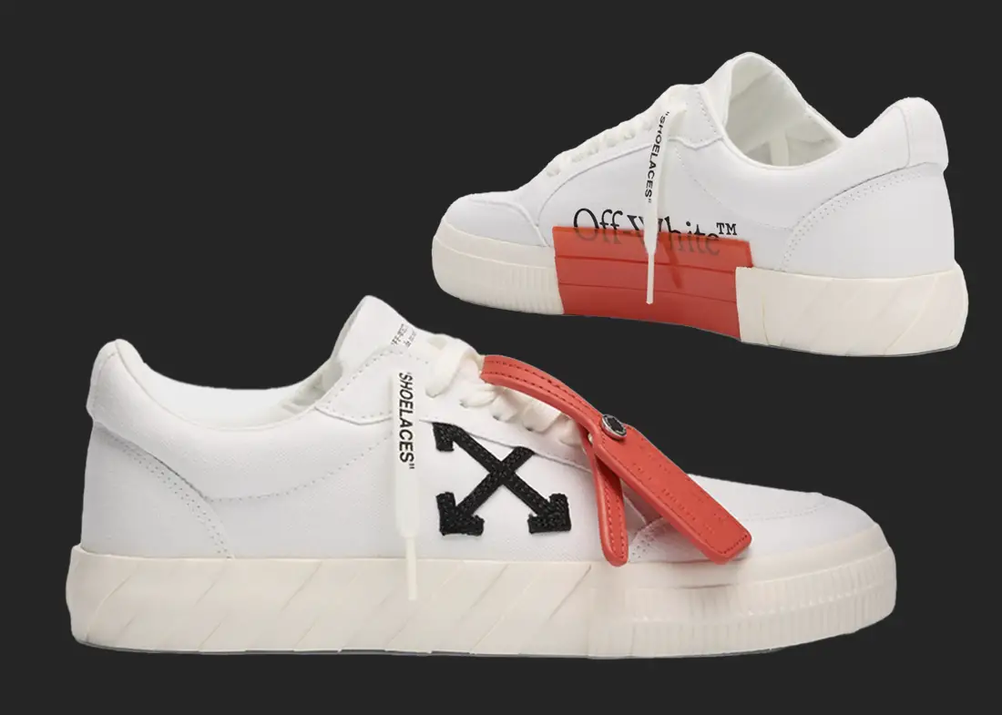 Off White Vulcanized Canvas Low Top