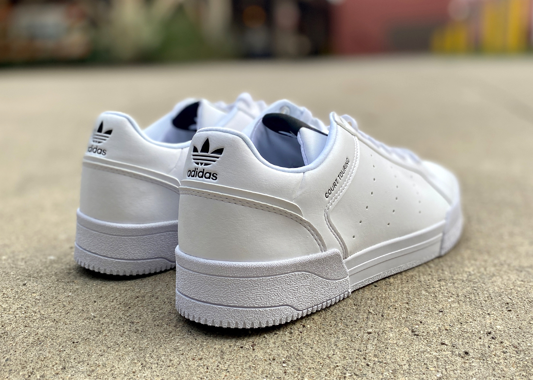 adidas court tourino triple white 3