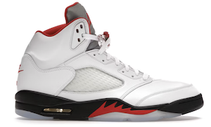 Air Jordan 5 white red