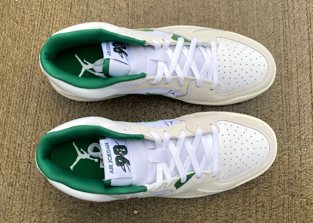 J STADIUM WHITE GREEN SNEAKERS