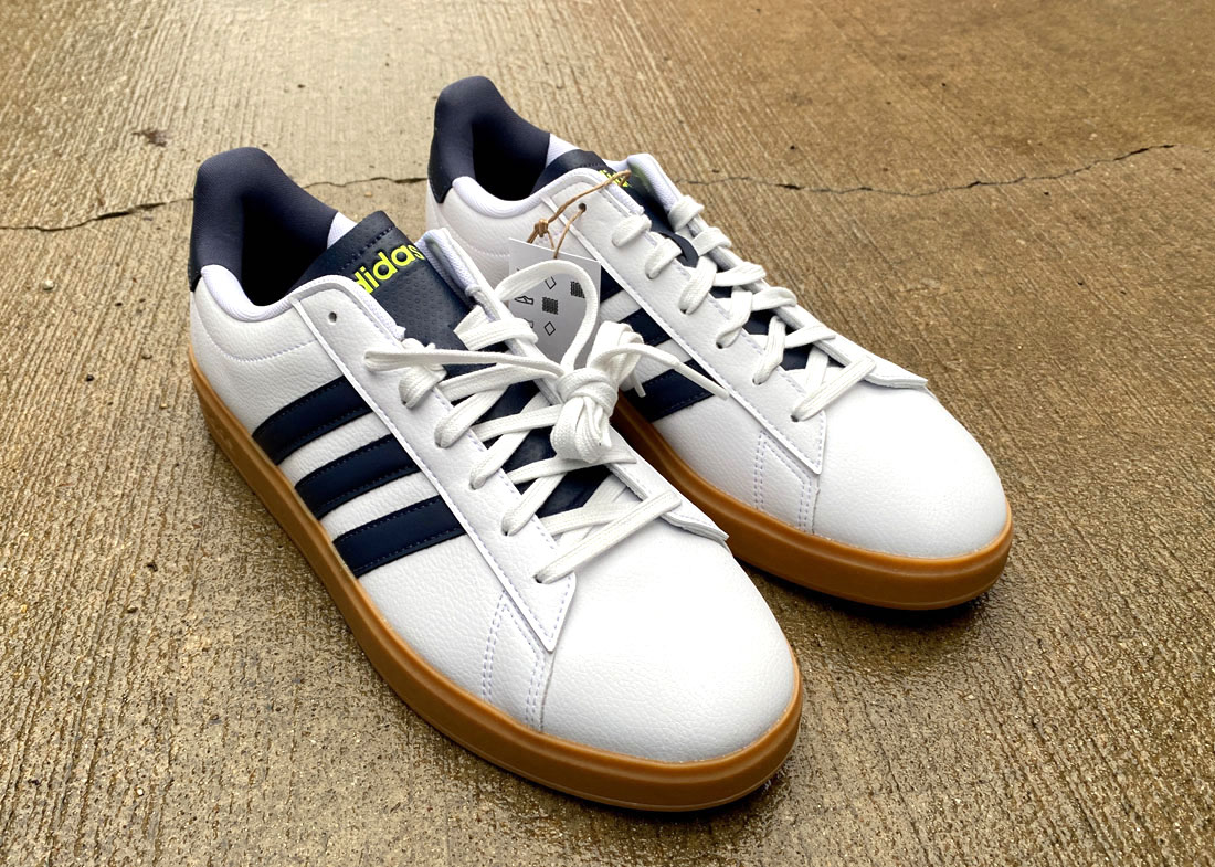 adidas grand court white gum mens1