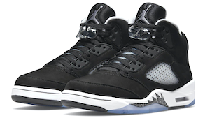 air jordan 5 black white