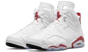 air jordan 6 white red