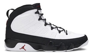 air jordan 9 white black