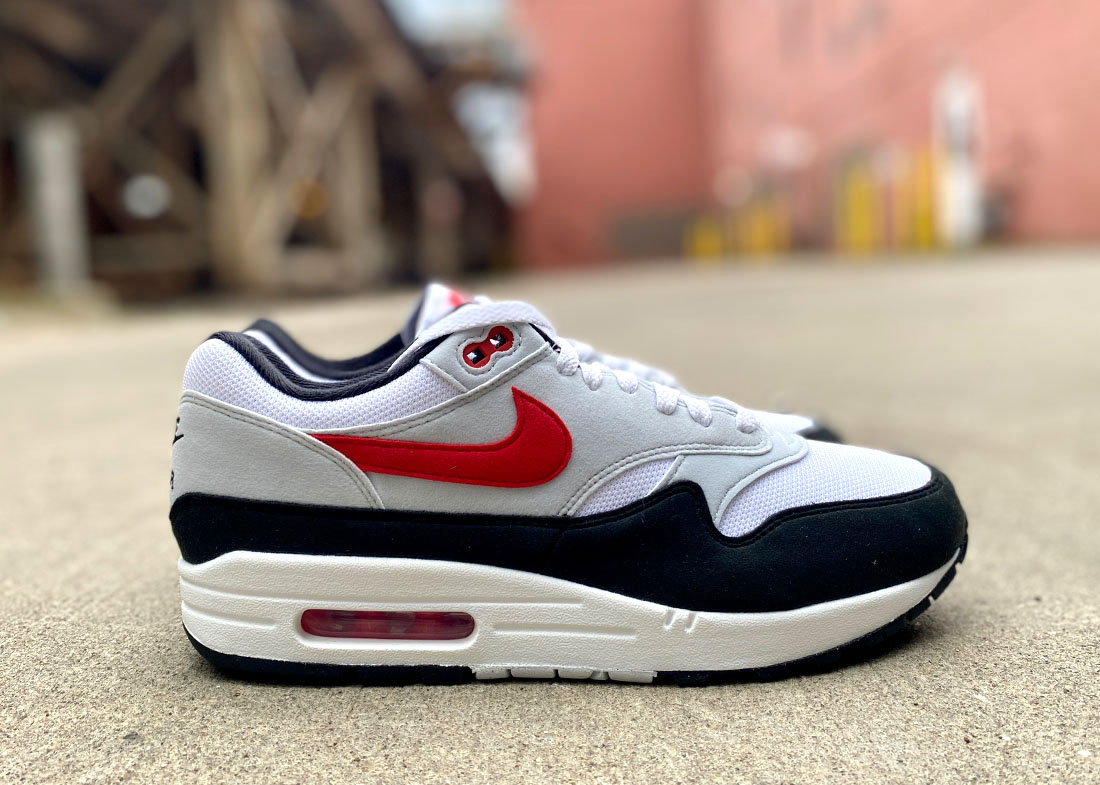 Nike Air Max 1 white black red 3