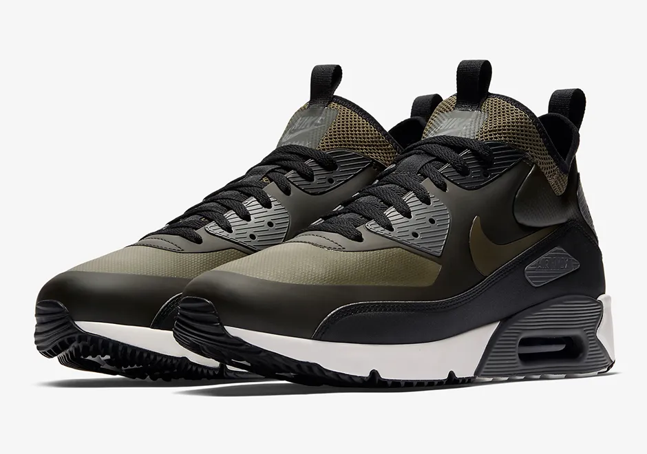 nike air max 90 ultra mid winter sequoia olive black 924458 300 1